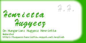 henrietta hugyecz business card